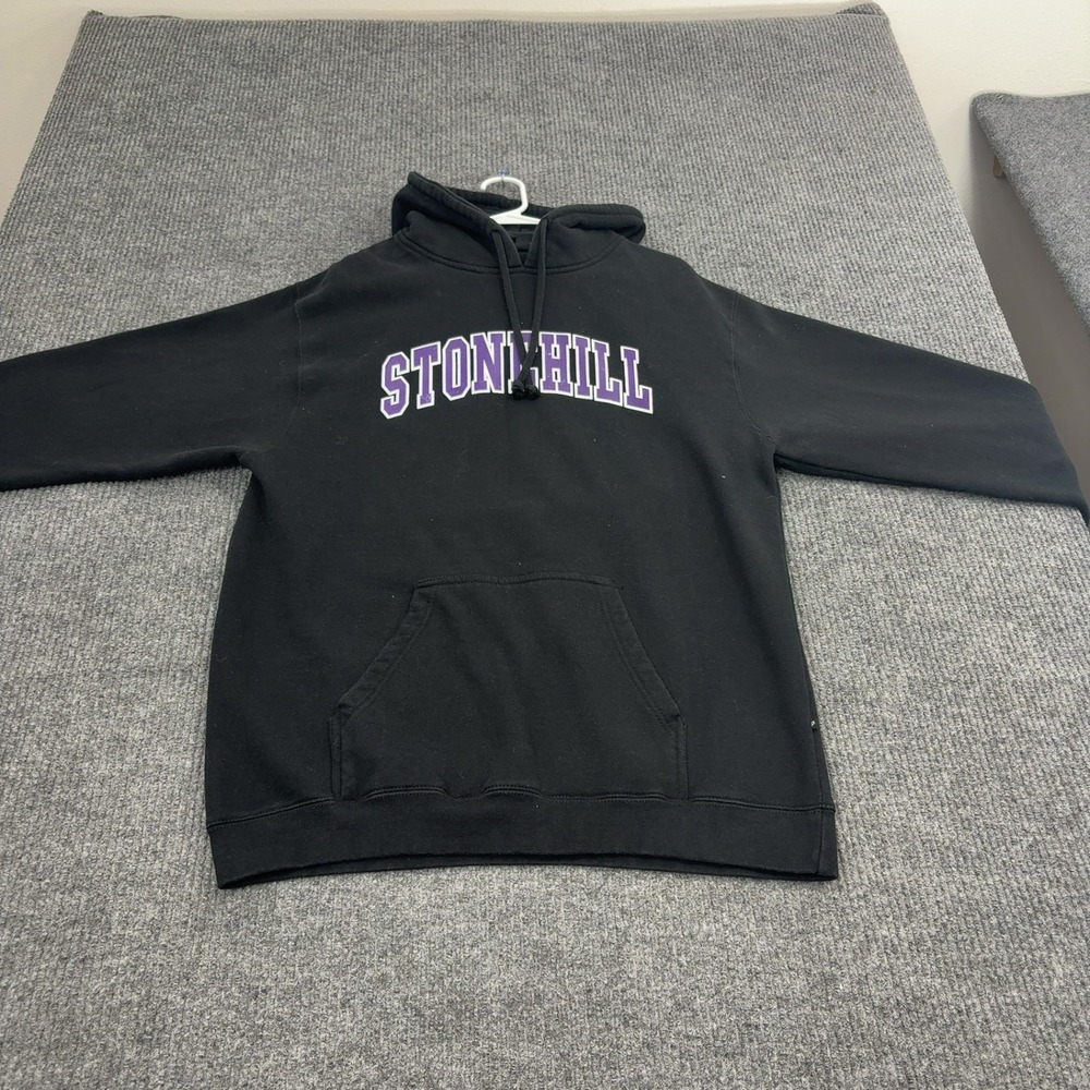 Stonehill Pennant Hoodie Men XL Black Cotton Blend Collegiate‎ Streetwear